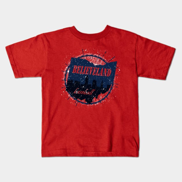 Believeland Baseball Kids T-Shirt by mysweetshirts